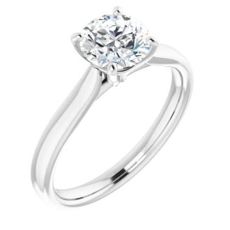 Solitaire Ring Mounting in Platinum