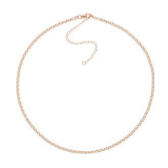Rolo Chain 20" Length in 14k Rose Gold