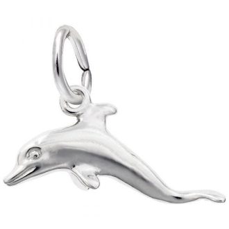 Rembrandt Charms Dolphin Charm in Sterling Silver