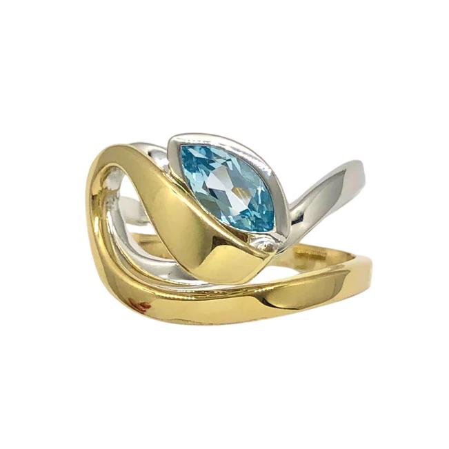 Breuning Fashion Ring with Blue Topaz in Sterling Silver