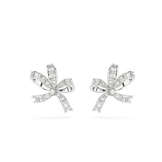 Sci-fi meets classical music as VOLTA features captivating rhythms and dazzling rhodium crystal bow-stud earrings.