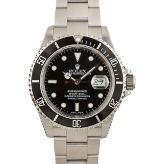 Men"s Preowned Rolex Submariner Wrist Watch Stainless Steel