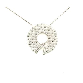 Breuning Fashion Necklace with White Sapphires in Sterling Silver