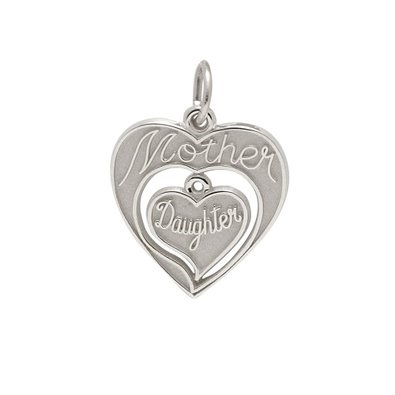 Mother & Daughter Breakaway Charm in Sterling Silver by Rembrandt Charms
