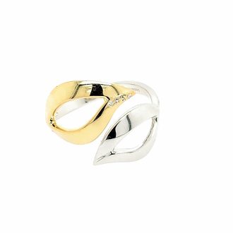Breuning Fashion Ring in Two-Tone Sterling Silver