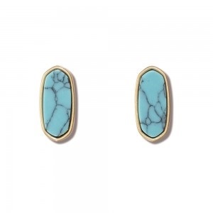 Gorgeous turquoise stones set in oval silver settings, perfect for making a bold fashion statement.