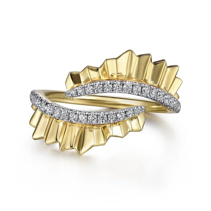 Gabriel Fashion Ring with .25ctw Round Diamonds in 14k Yellow Gold
