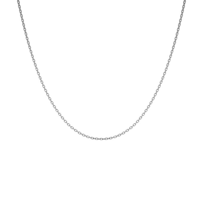 This cool silver cable chain necklace features a lobster clasp closure for a secure fit.