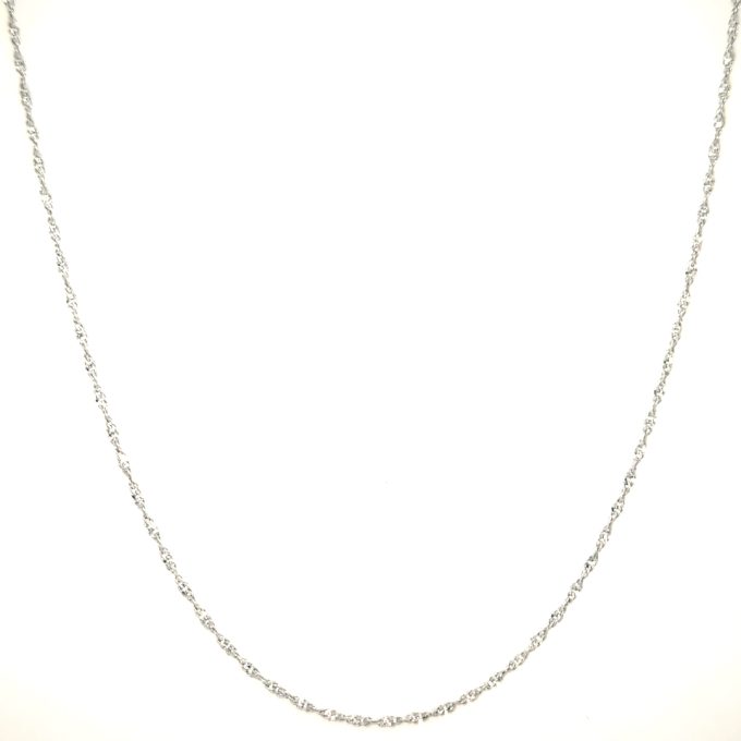 A timeless stainless steel chain with convenient spring clasp closure for effortless wear.