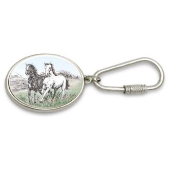 Keychain, Oval: Stallions