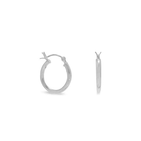 Hoop Earrings 2mm in Sterling Silver