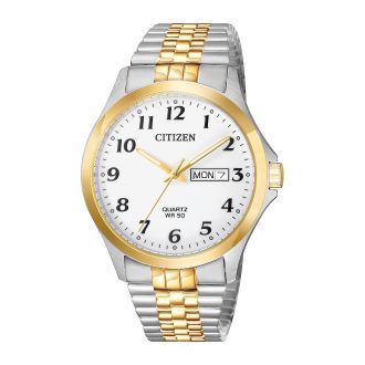Citizen Men's Quartz Watch with White Dial in Two-Tone
