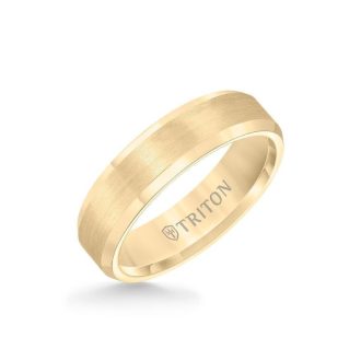 Triton Men's Wedding Band 6mm in Yellow Tungsten Carbide