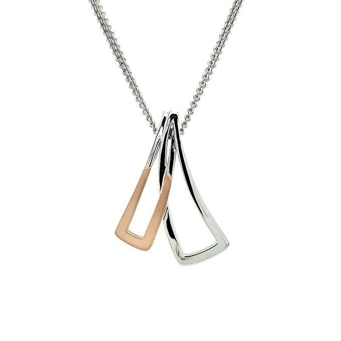 Breuning Fashion Necklace in Two-Tone Sterling Silver