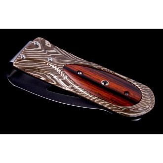 William Henry "Zurich Panama" Money Clip with Cocobolo Wood and Mokume Gane