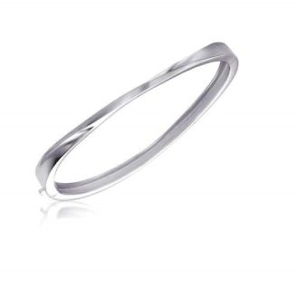 Breuning Twist Bangle Bracelet in Sterling Silver