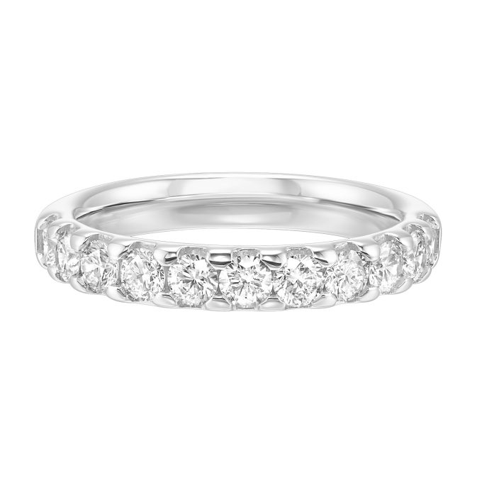 Wedding Band with 1.25ctw Round Lab Grown Diamonds in 14k White Gold
