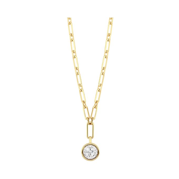 Fashion Necklace with .33ctw Round Diamonds in 14k Yellow Gold