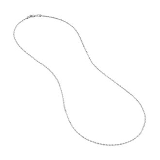 Rope Chain 1.8mm in 10k White Gold 24" Length