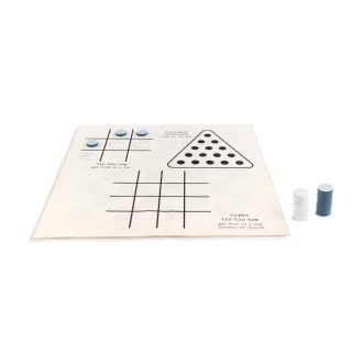 A fun and exciting 4-in-1 game mat with four classic tabletop games - Chess, Checkers, Backgammon and Tic-Tac-Toe.