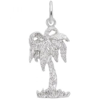 Palm Tree Charm in Sterling Silver by Rembrandt Charms
