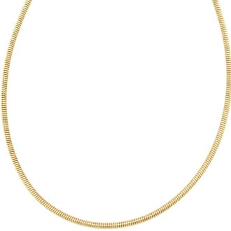 Textured Collar Necklace in 14k Yellow Gold 18" Length