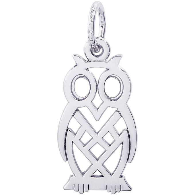 Owl Charm in Sterling Silver by Rembrandt Charms