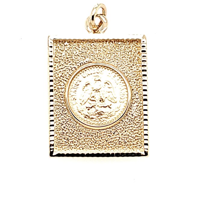 1945 Mexican Peso Coin in 14k Yellow Gold