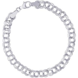 Charm Bracelet 7" Length in Sterling Silver