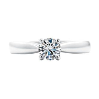 Hearts on Fire Serenity Select Solitaire Ring with .65ct Round Diamond in 18k White Gold