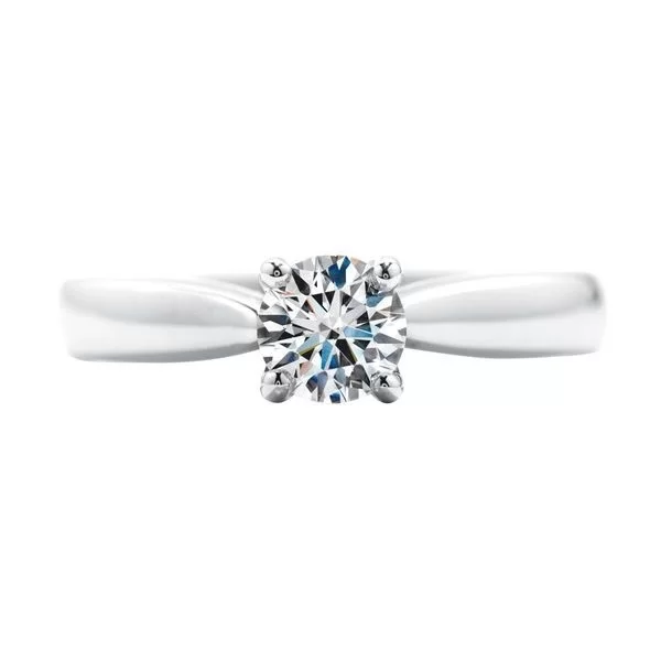 Hearts on Fire Serenity Select Solitaire Ring with .65ct Round Diamond in 18k White Gold