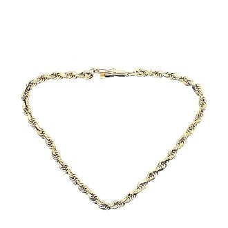 Pre-Owned Men's Rope Bracelet 8" Length in 14k Yellow Gold