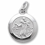 Ss St.Christopher Disk Charm