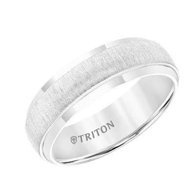 Triton Men's 7mm Brushed Wedding Band in Tungsten Carbide