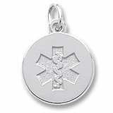 Medical Disc Charm in Sterling Silver by Rembrandt Charms