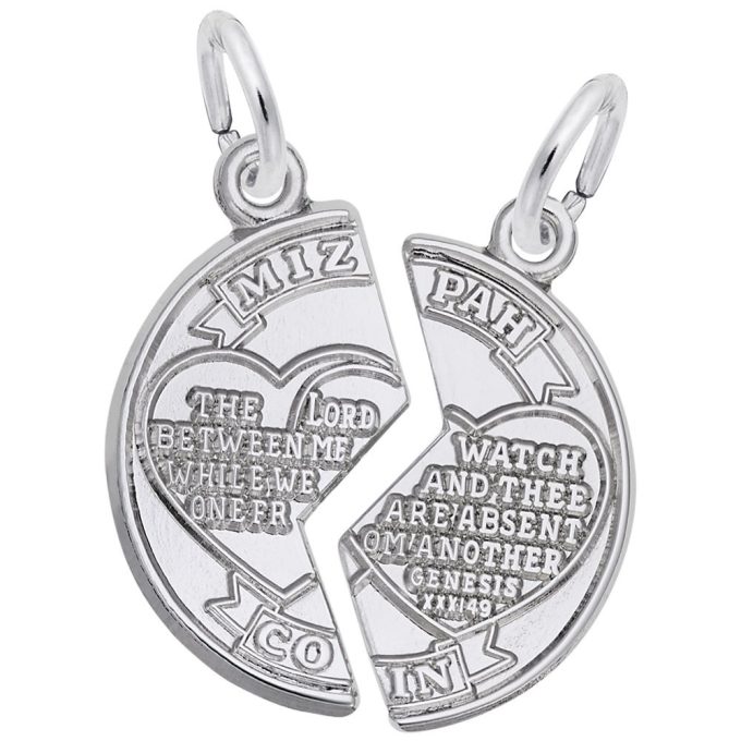 Mizpah Breakaway Charm in Sterling Silver by Rembrandt Charms