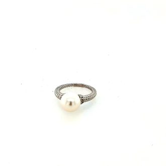 Fashion Ring with 10mm Freshwater Pearl in Sterling Silver