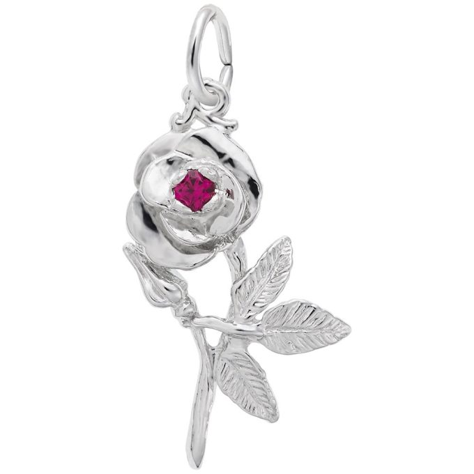 Rembrandt Rose with Stone Charm
