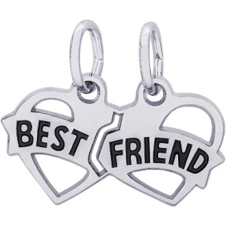 Rembrandt Charms Best Friends Breakaway Charm in Sterling Silver