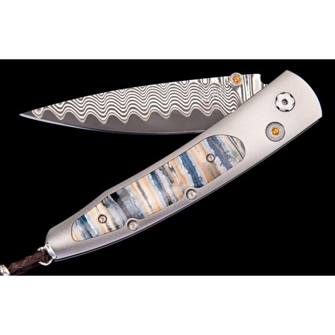 William Henry "Lancet: Reverso" Pocket Knife with Titanium and Wooly Mammoth Tooth