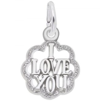 "I Love You" Charm in Sterling Silver by Rembrandt Charms