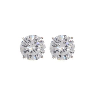 Classic Diamond Stud Earrings with 1.02ctw Round Diamonds in 14k White Gold