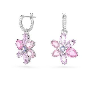 Swarovski Multi-Colored Crystal Flower Earrings