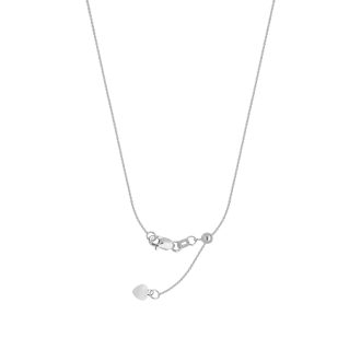 This elegant adjustable chain, crafted from stainless steel, features a brilliant 22-inch cable design with a width of 1.25mm. Its versatile extents allows for bespoke fitting while the secure lobster clasp affords maximum security. This refined piece complements suitable pendants or charms, elevating them with understated but exceptional style.