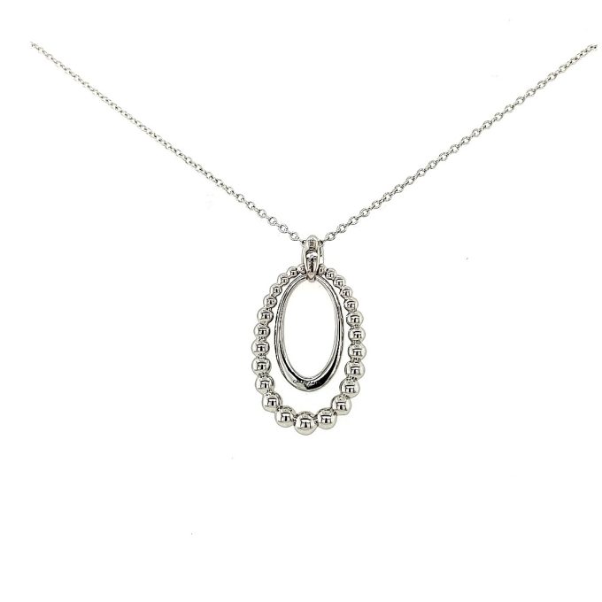 Gabriel 925 Sterling Silver White Sapphire Pendant Necklace