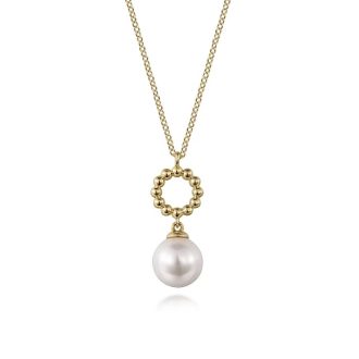 Gabriel Bujukan Necklace with Pearl in 14k Yellow Gold