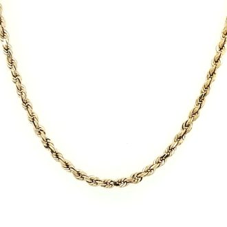 Rope Chain 2.5mm in 14k Yellow Gold 18" Length