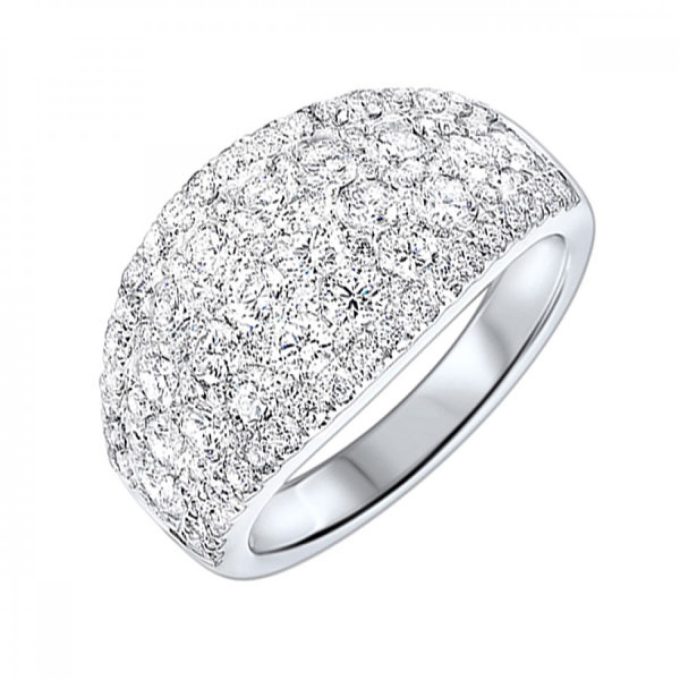 Fashion Ring with 2.25ctw Round Diamonds in 14k White Gold