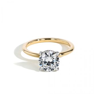 Solitaire Engagement Ring with .73ct Round Diamond in 14k Yellow Gold
