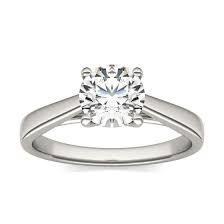 Solitaire Engagement Ring with .71ct Round Diamond in Platinum